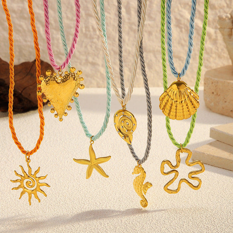 Wholesale Stainless Steel Ocean Pendant  Necklace
