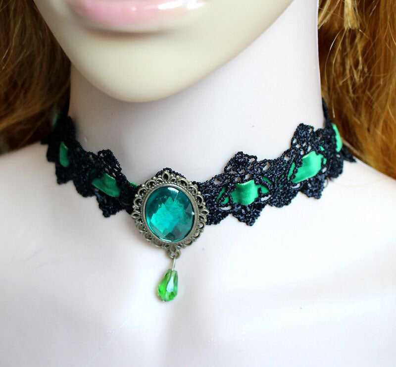 Wholesale Gothic Vintage Punk Lace Choker Necklace Alloy Jewelry Accessory Gift