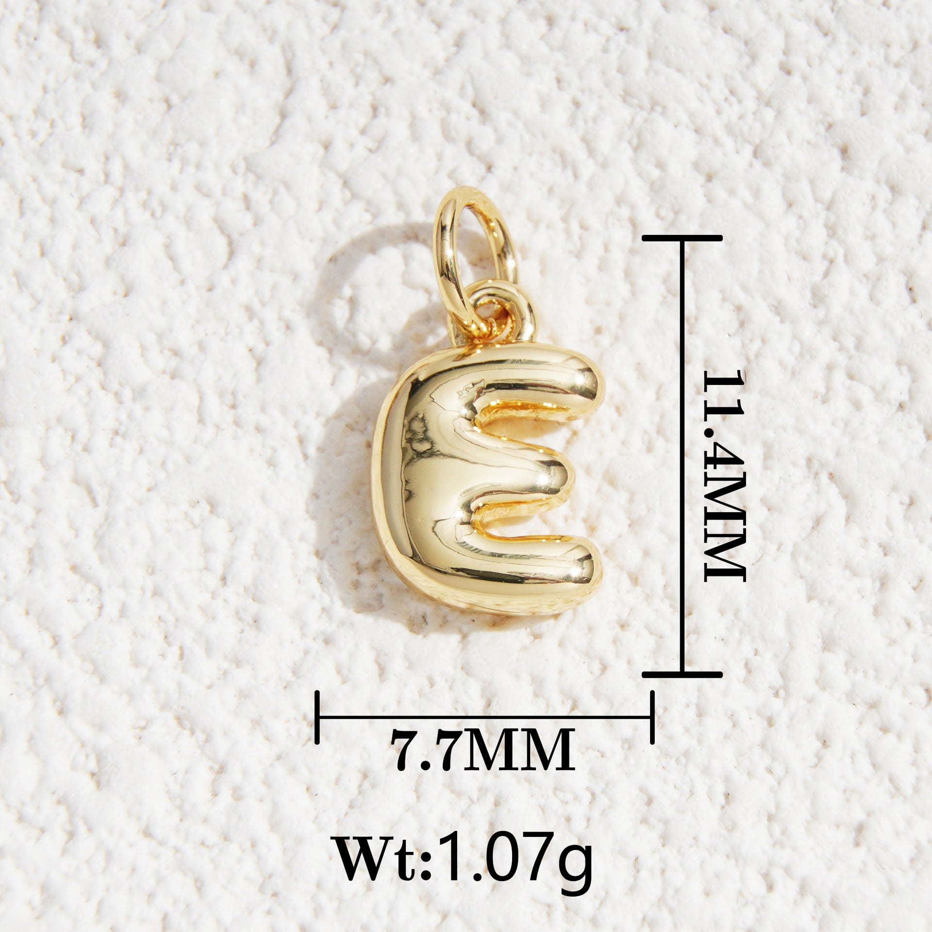 Wholesale5pcs DIY Copper Jewelry Charms— Gold-Tone Letter Series