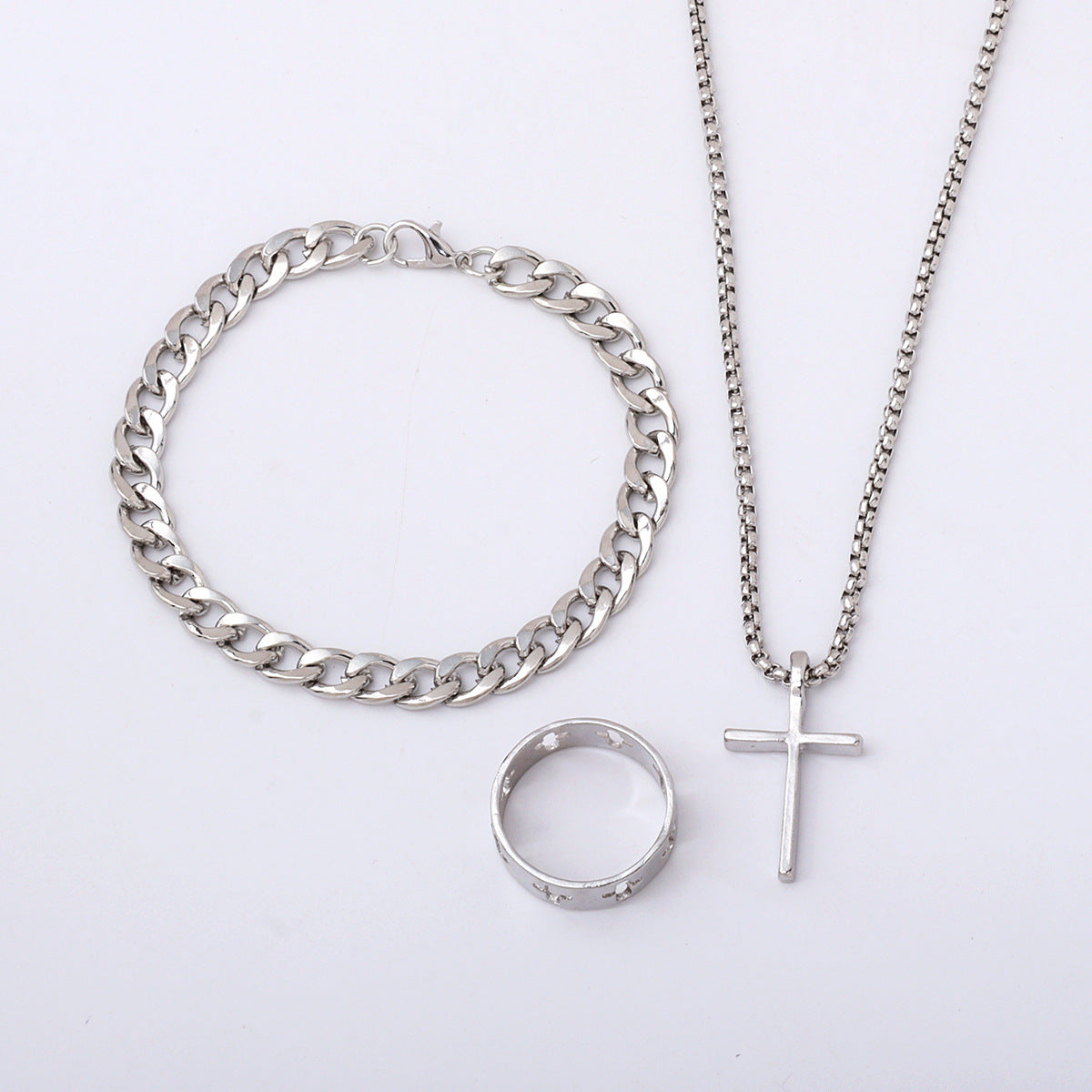 Wholesale  Cross Pendant Necklace  Bracelet Retro Jewelry