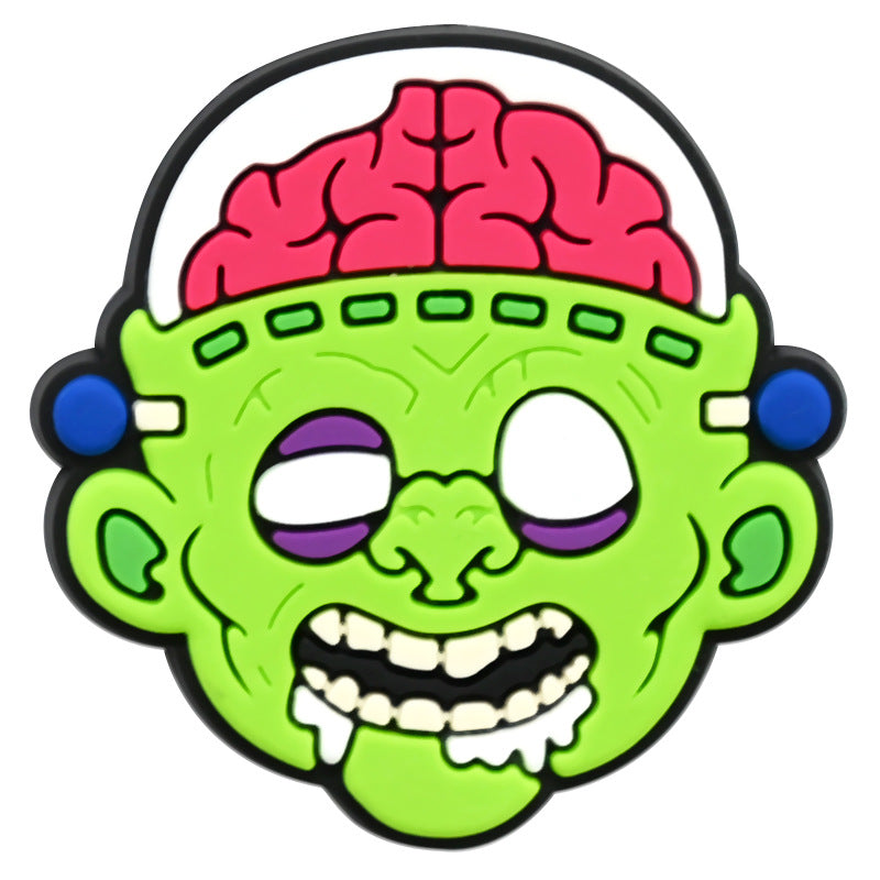 Wholesale Random 100pcs Halloween PVC Soft Rubber Shoe Buckle Decoration ACC-SC-RYY071