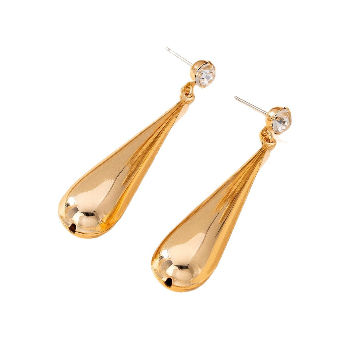 Wholesale Chic Water Drop Dangle Earrings Alloy Gold Fashion Jewelry Accessory for Gift