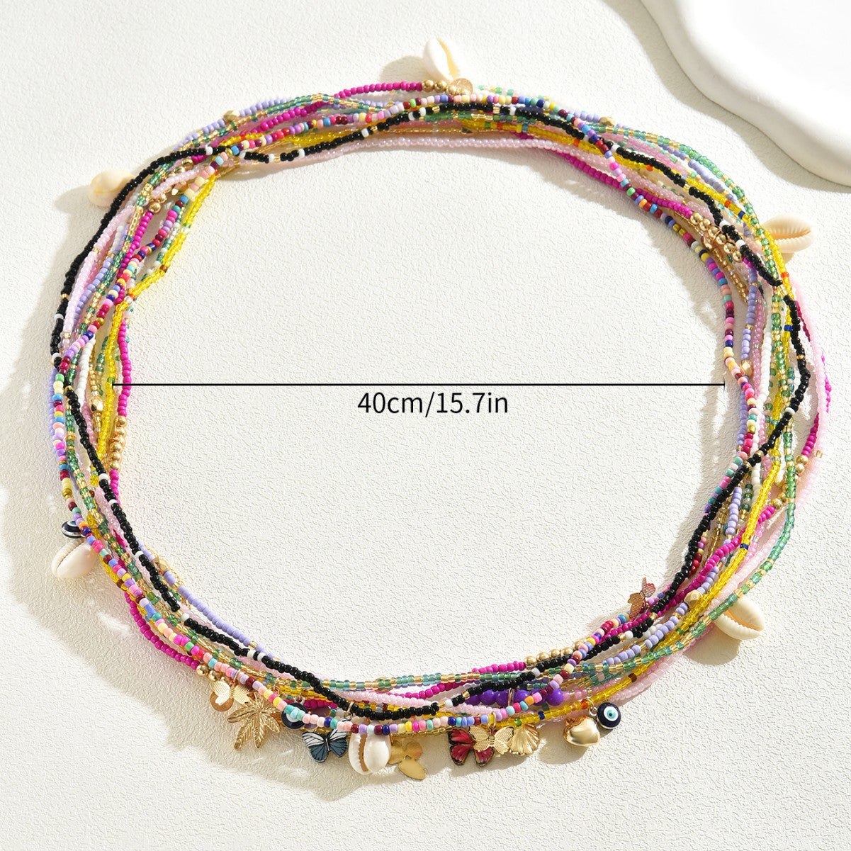 Wholesale  Multi-layer Woven Shell Niche Design Bracelet Long Bracelet