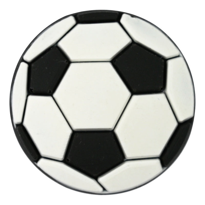 Wholesale Random 100pcs football series  PVC Soft Rubber Shoe Buckle Decoration