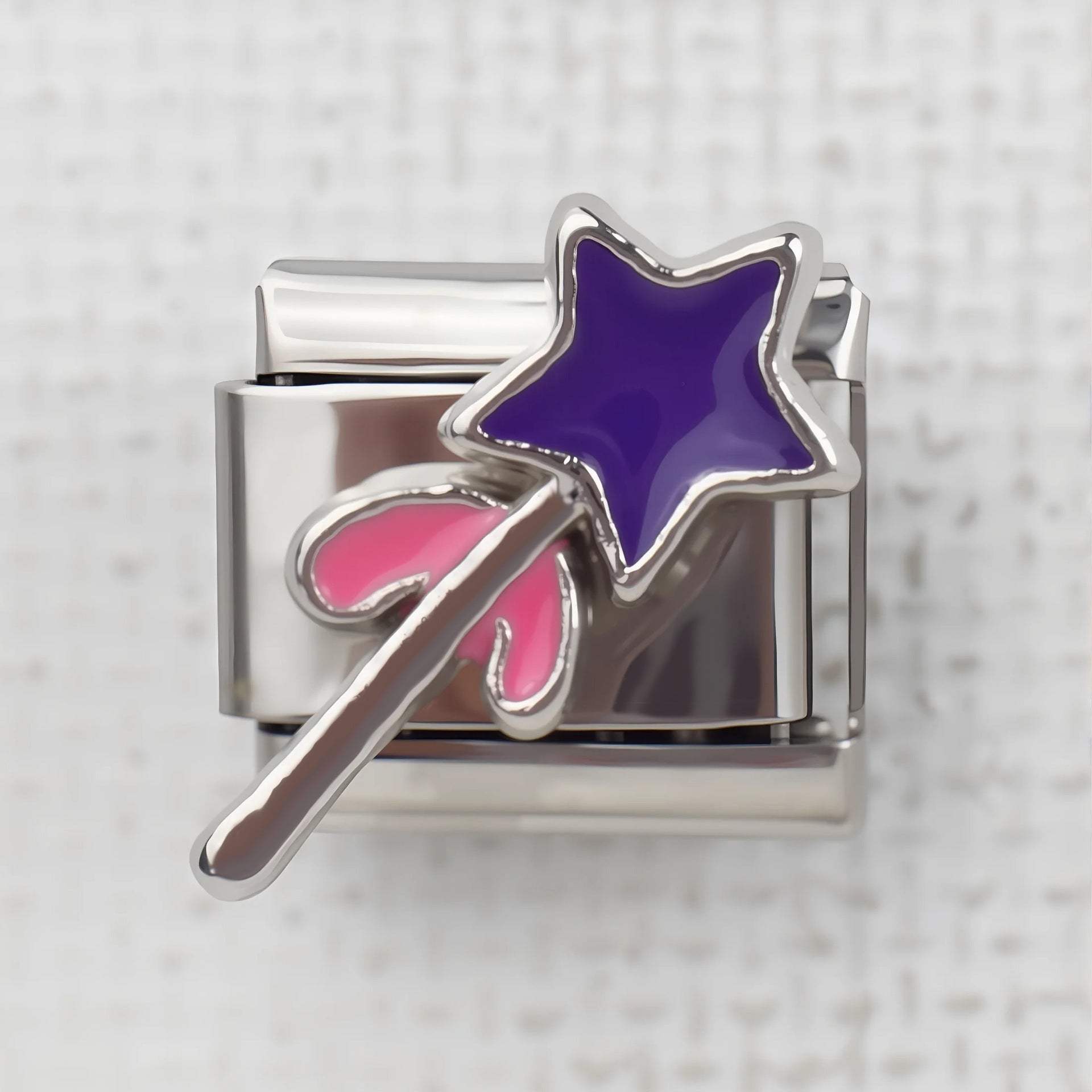 Wholesale 5pcs Italian Charm Bracelet 9mm DIY Splicing Creative Pattern Stainless Steel Composable Bracelet