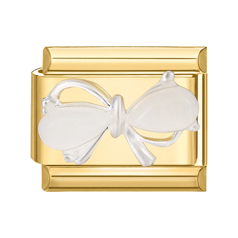 Wholesale Italian Charm Bracelet 9mm DIY Gold Base Colorful  Stainless Steel Composable Bracelet