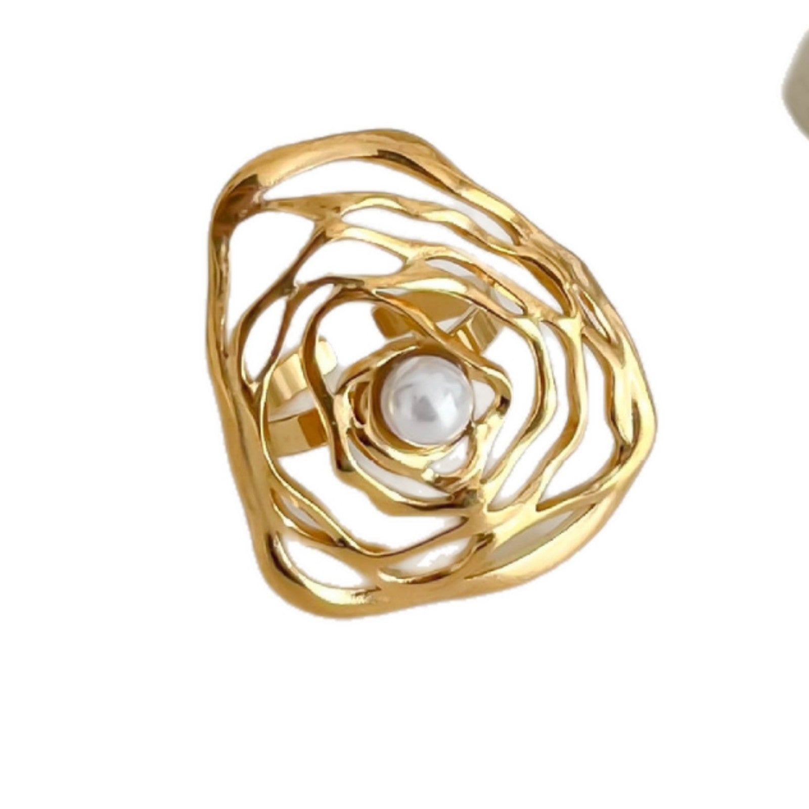 Wholesale Geometric Stainless Steel Ring,  Electroplated,  Boutique Resale Jewelry Accessory