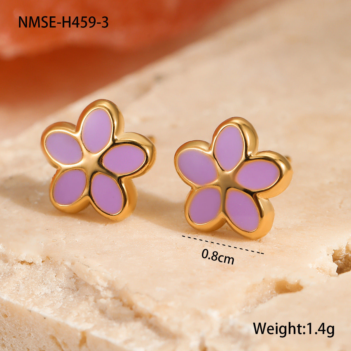 Wholesale  Colorful Oil-Dropping Stainless Steel Earrings