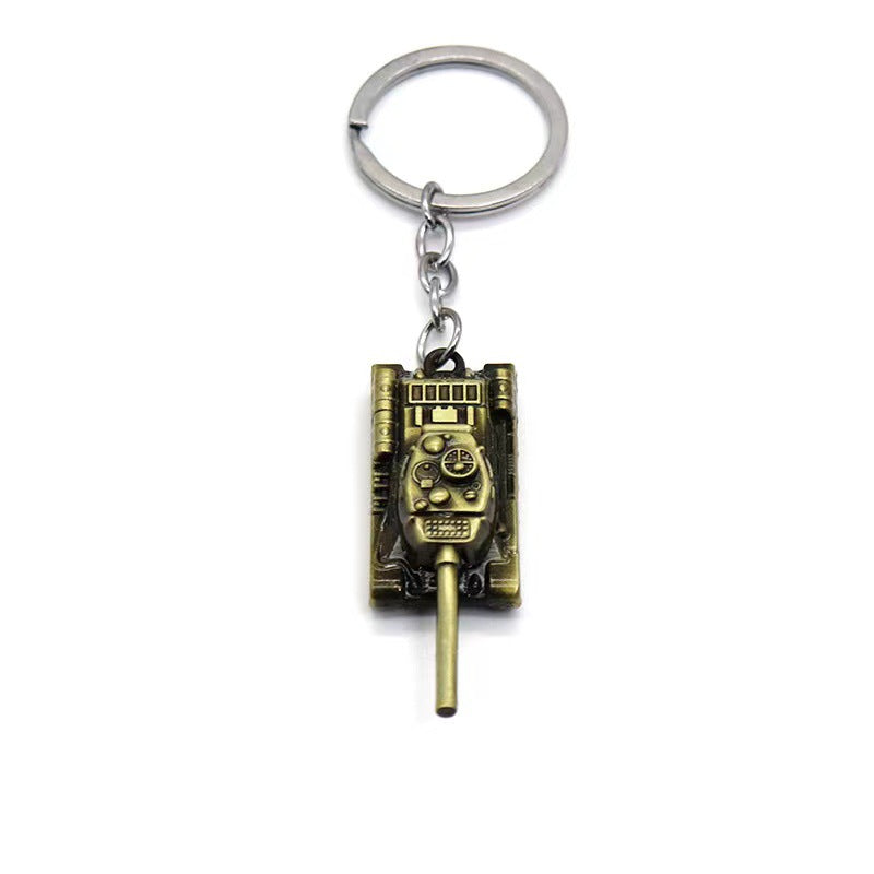 Wholesale  Creative Men's Car Pendant Personality World of Tanks Keychains