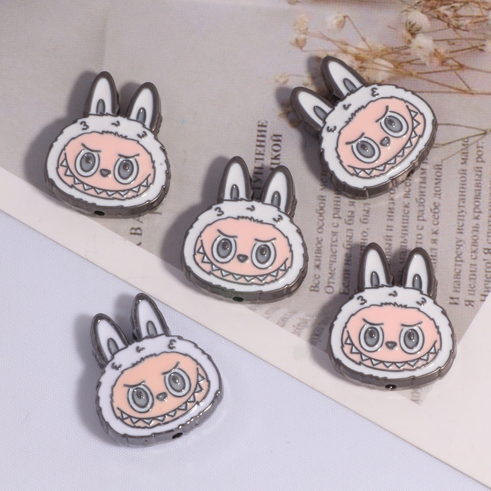 Wholesale 10pcs  Alloy Cute Cartoon Beads DIY Bead Accessories