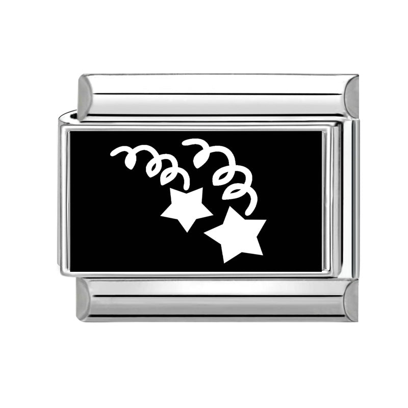 Wholesale  9mm Italian Charm Starter Bracelets DIY square Single Section Creative Stainless Steel Composable Bracelet