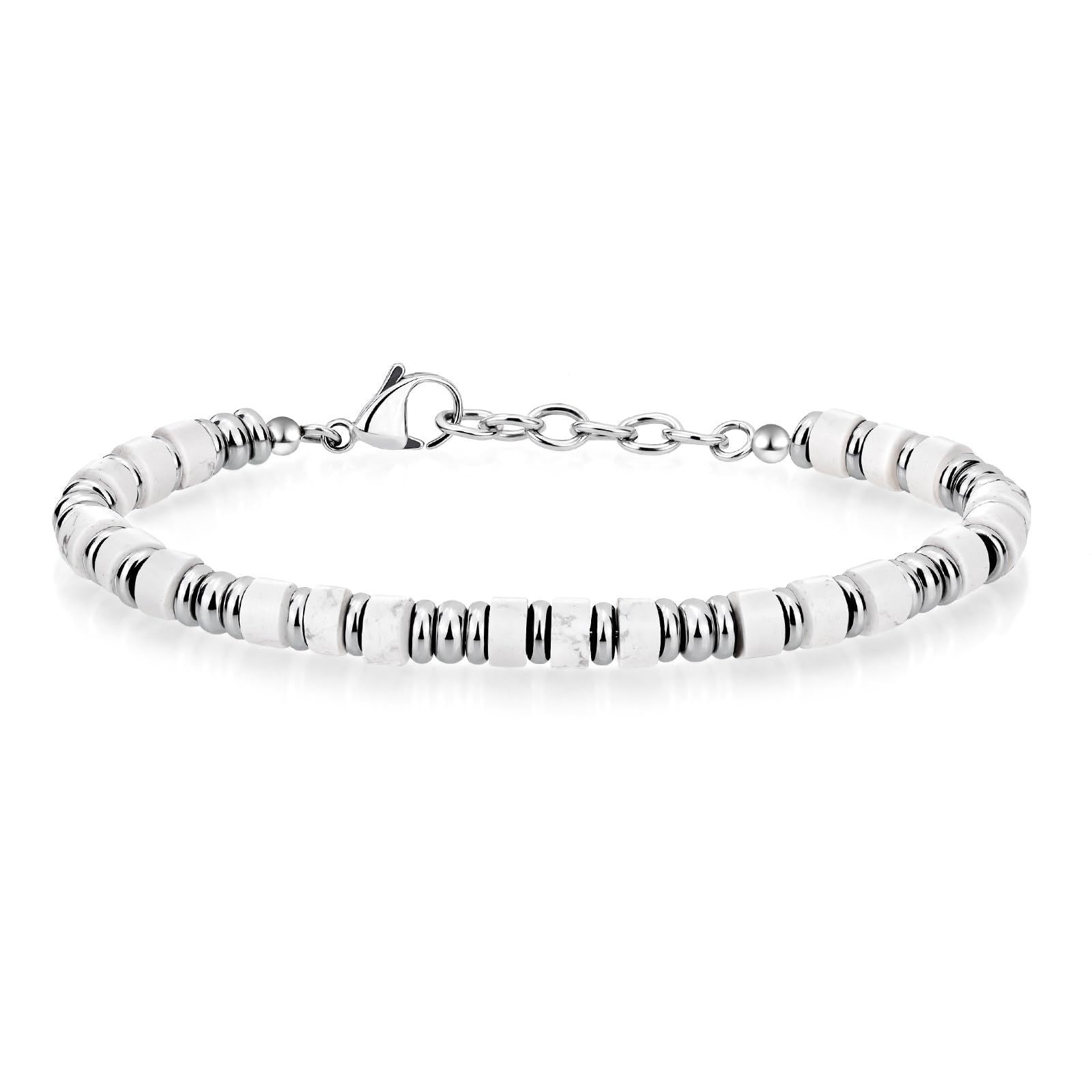 Wholesale Bohemian Chain Bracelet Natural Obsidian Beads Stainless Steel Business Gift Fashion Accessory