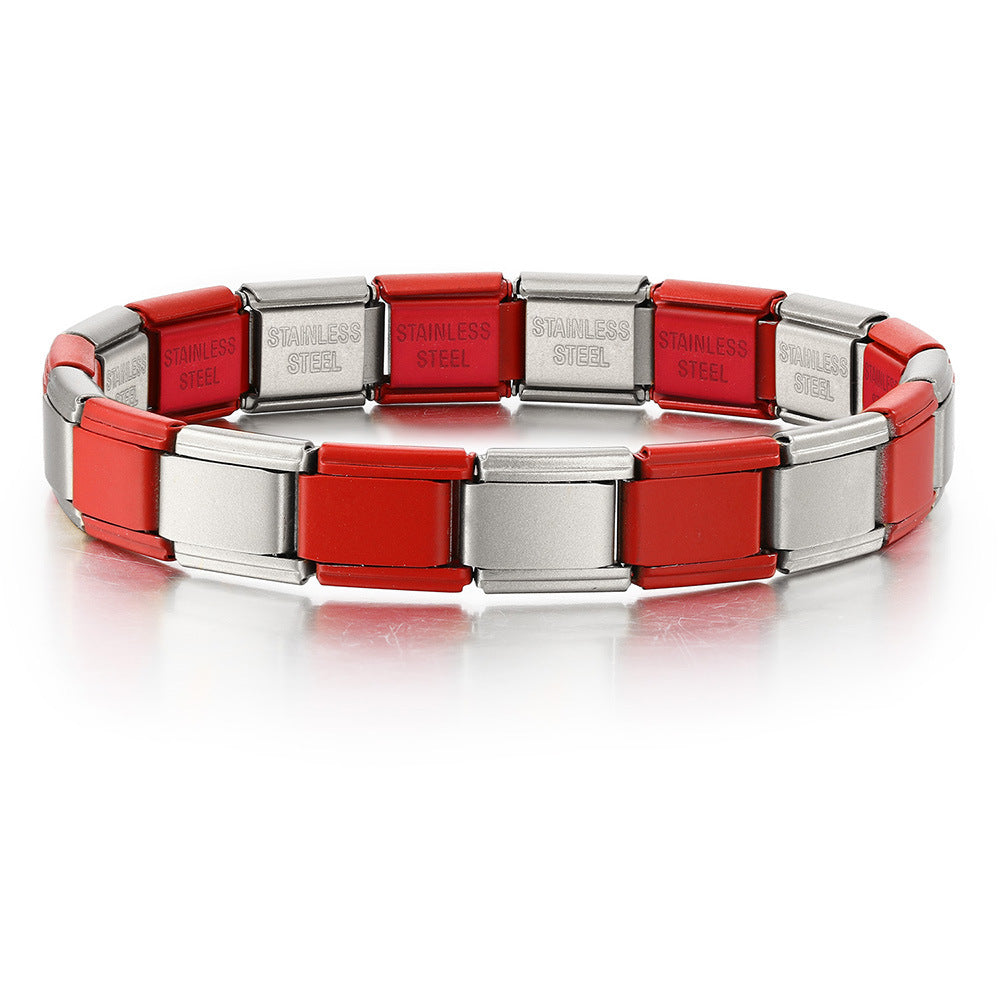 Wholesale Stainless Steel Electroplated Italian Modular Bracelet Chain DIY Fashion Accessory