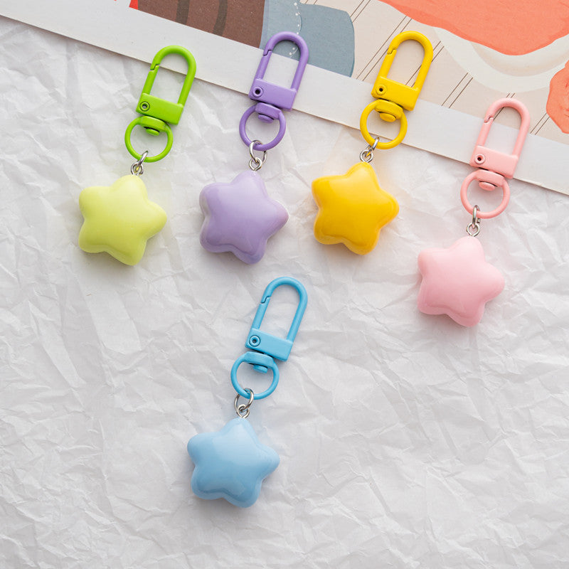 Wholesale Cute Chubby Milk Yellow Star Keychain