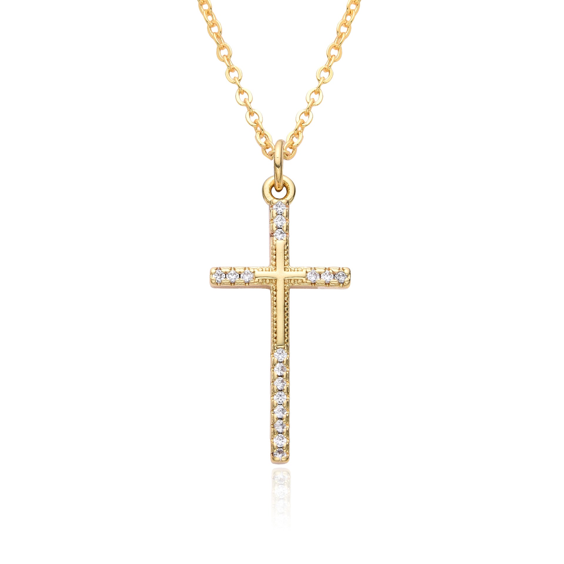 Wholesale  fashion Cross micro-inlaid necklace
