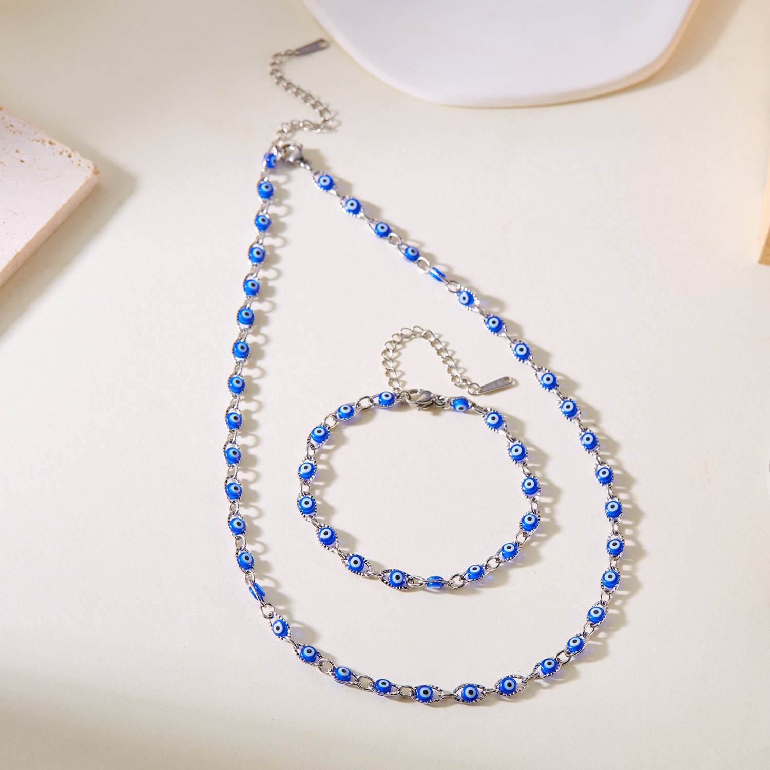 Wholesale  Stainless Steel Devil's Eye Fashion Bracelet Necklace