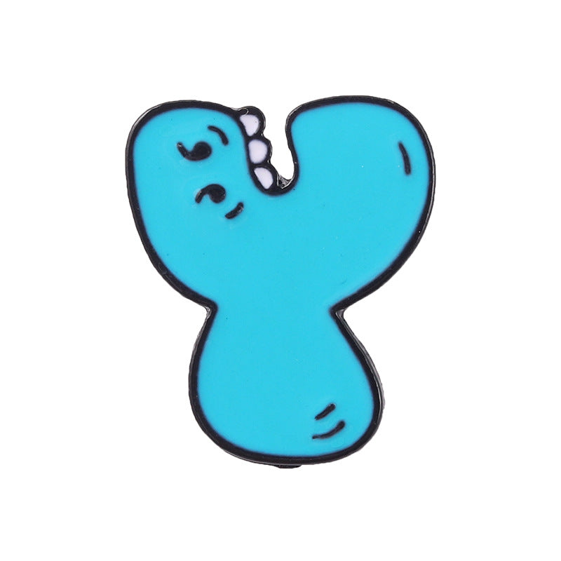 Wholesale Letter Creative Badges Combinable Pin Metal Badges Brooch ACC-BCH-QiHe006