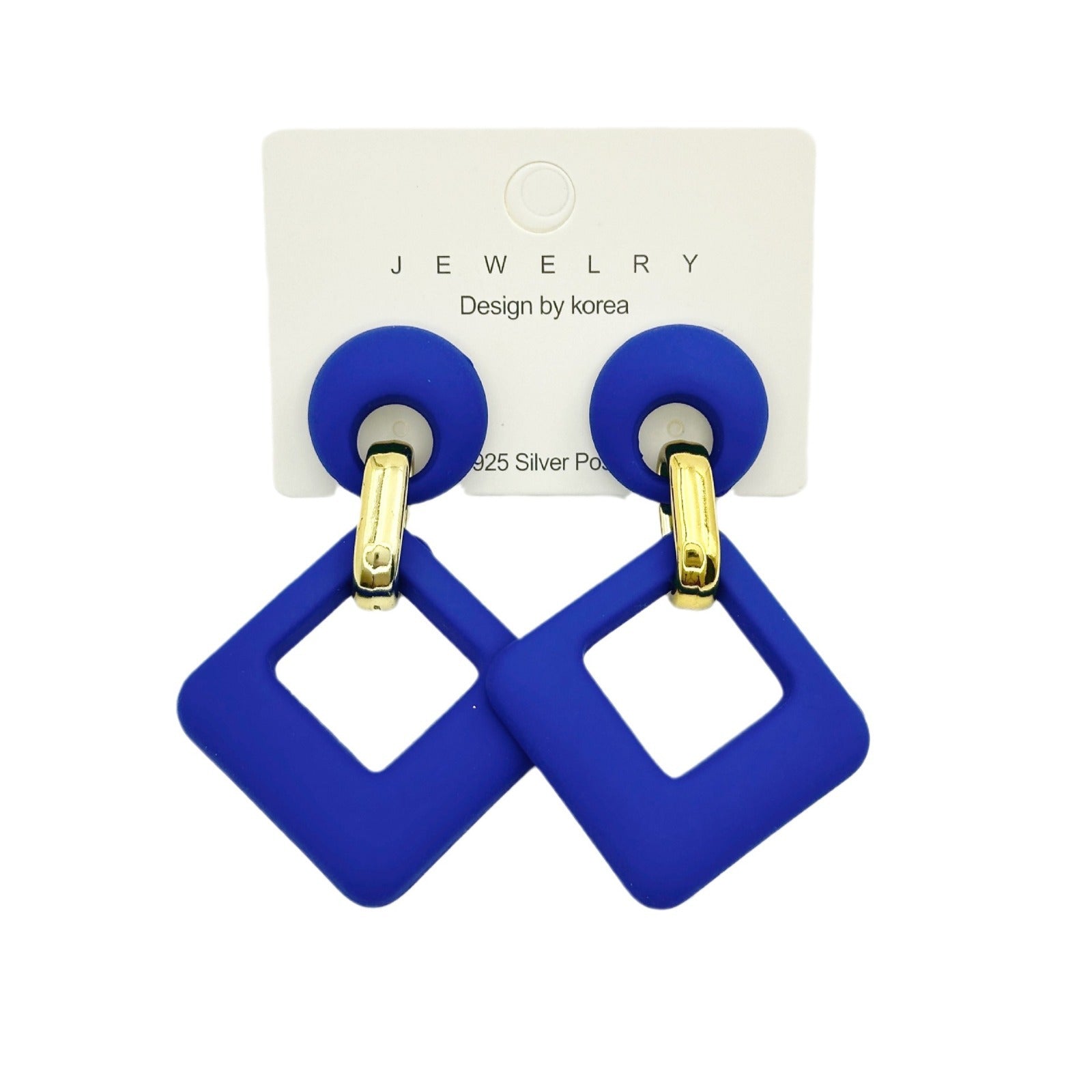 Wholesale acrylic earrings 12 color hand-felt paint diamond Macaron matte female earrings