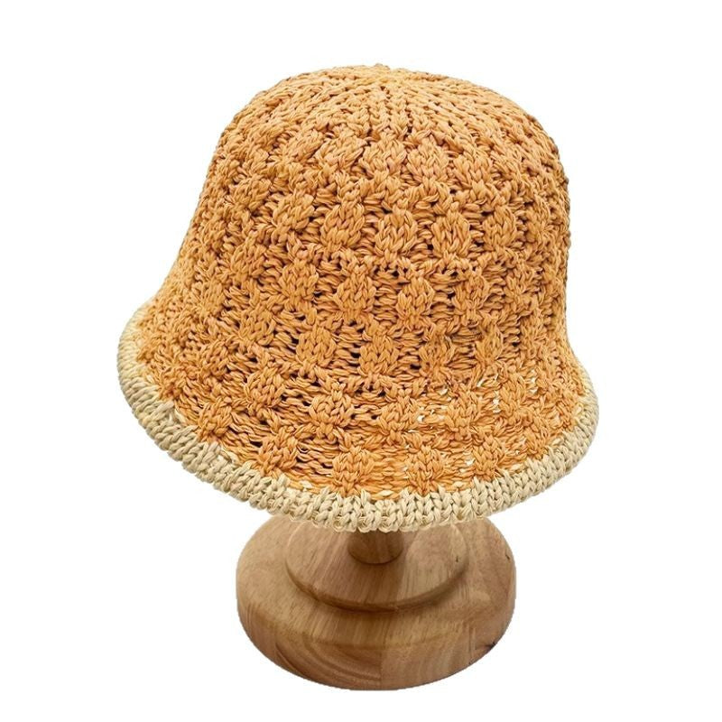 Wholesale Straw Hollow Fisherman Hat Bucket Hat