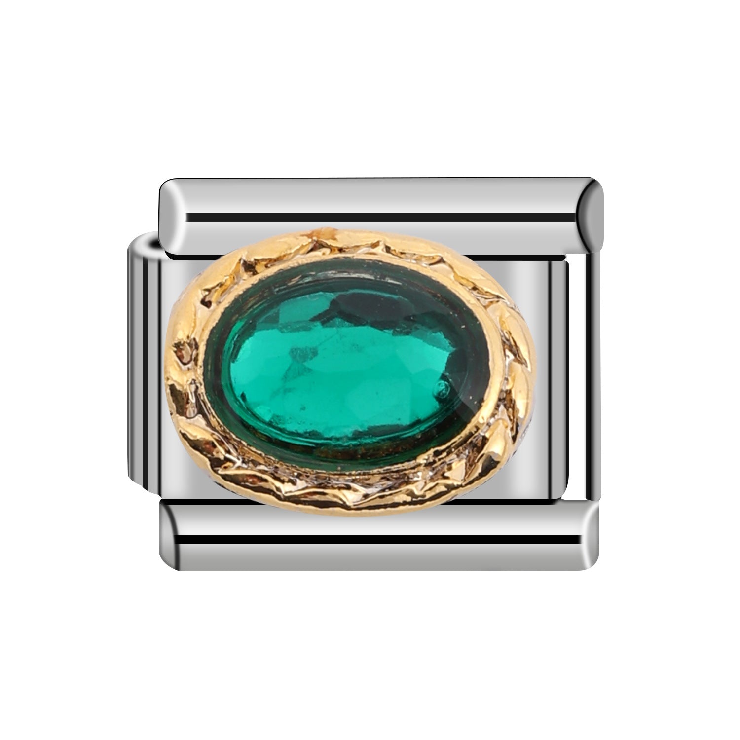 Wholesale Italian Charm Bracelet 9mm DIY Spliced Removable Stainless Steel Flower Oval Composable Bracelet ACC-BT-XY015