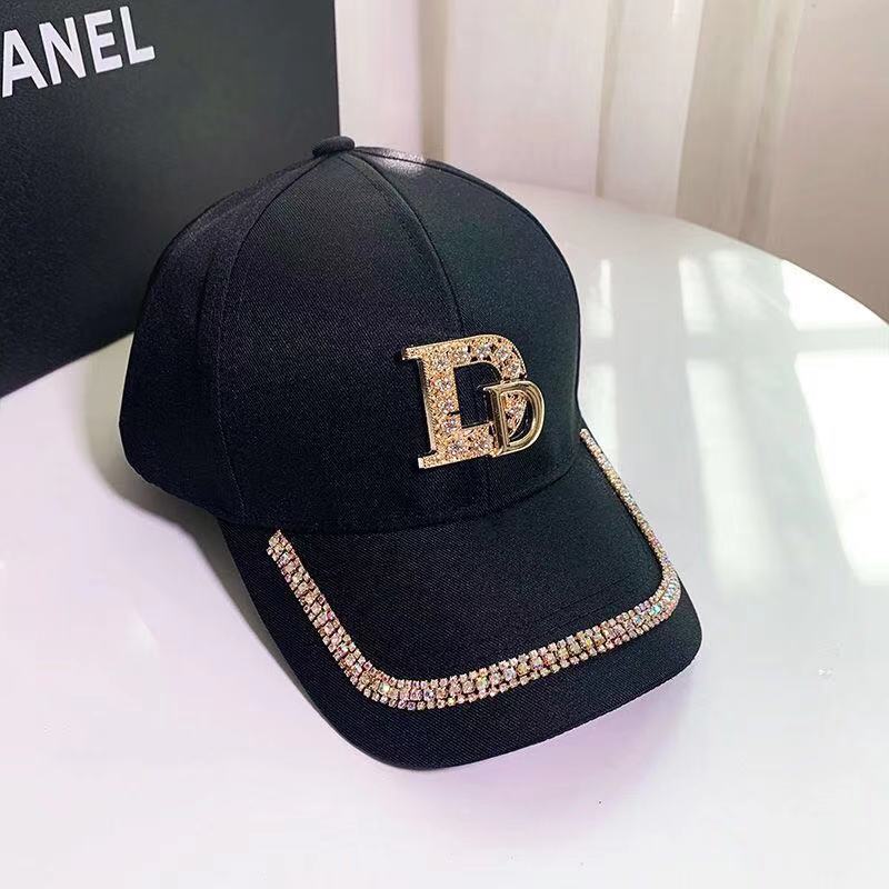 Wholesale Casual M Letter Rhinestone Visor Baseball Cap Peaked Cap Hat ACC-HT-DuanXiong002