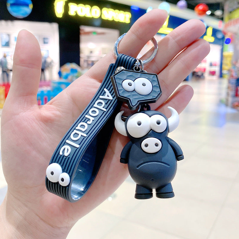 Wholesale Cartoon Silicone Animal Giraffe Cute Keychain Creative Keychain ACC-KC-Gongz007