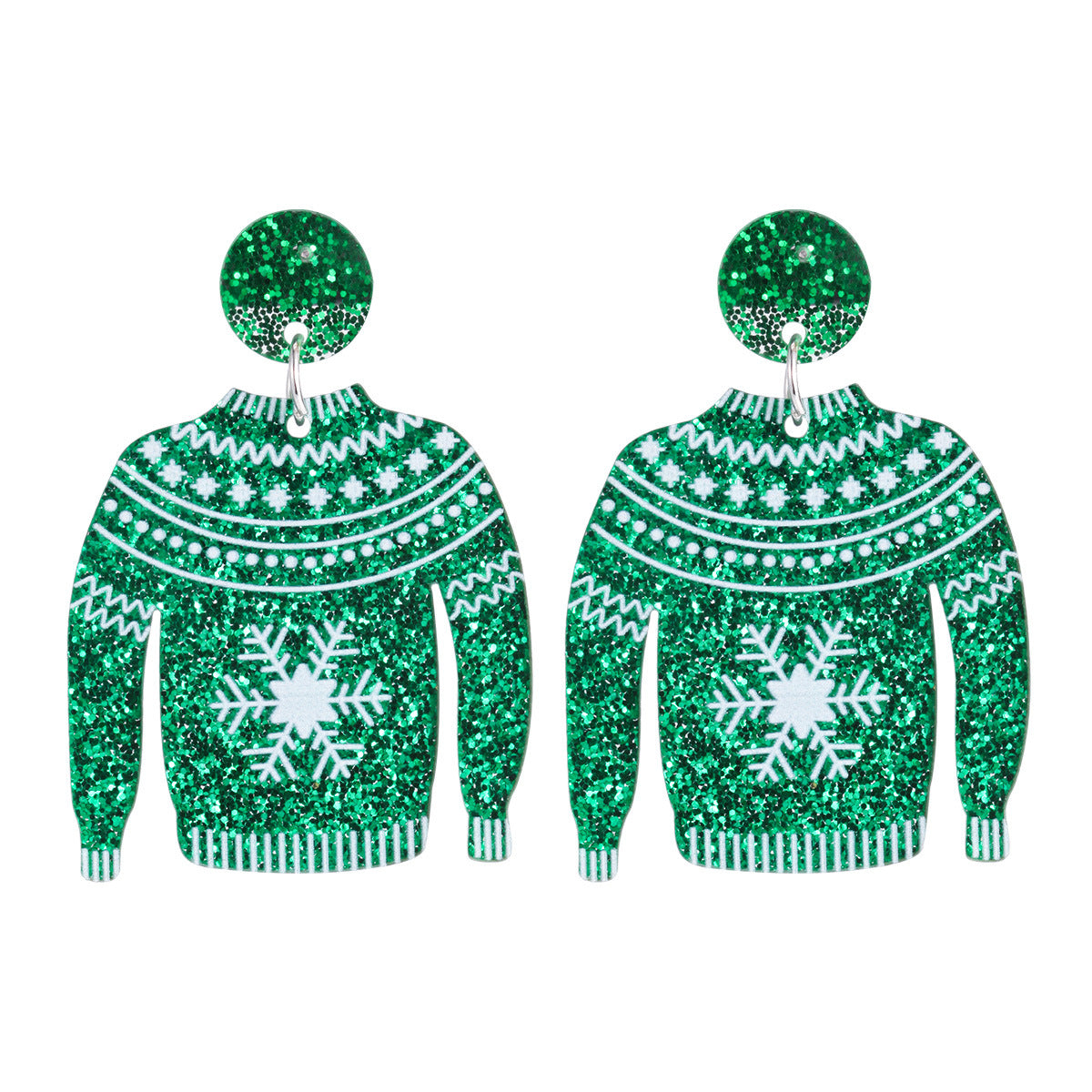 Carton de gros dessin animé Elk Old Snowman Boucles d'oreilles colorées