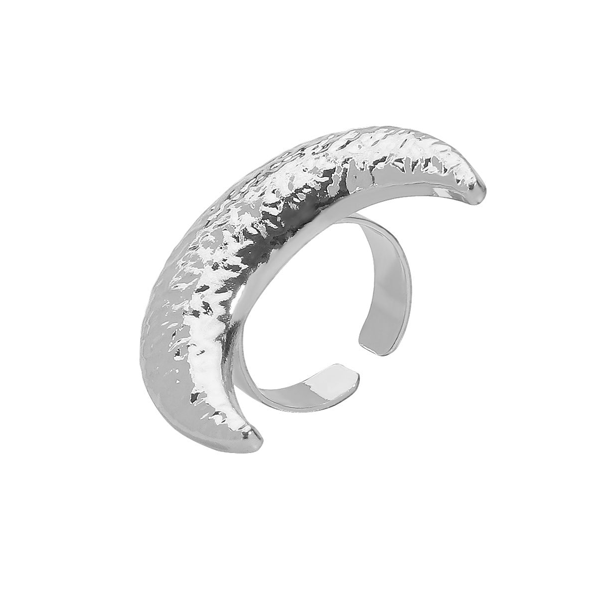 Wholesale Personalized Ins Style Metal Ring Retro Exaggerated Popular Moon Texture Opening Ring