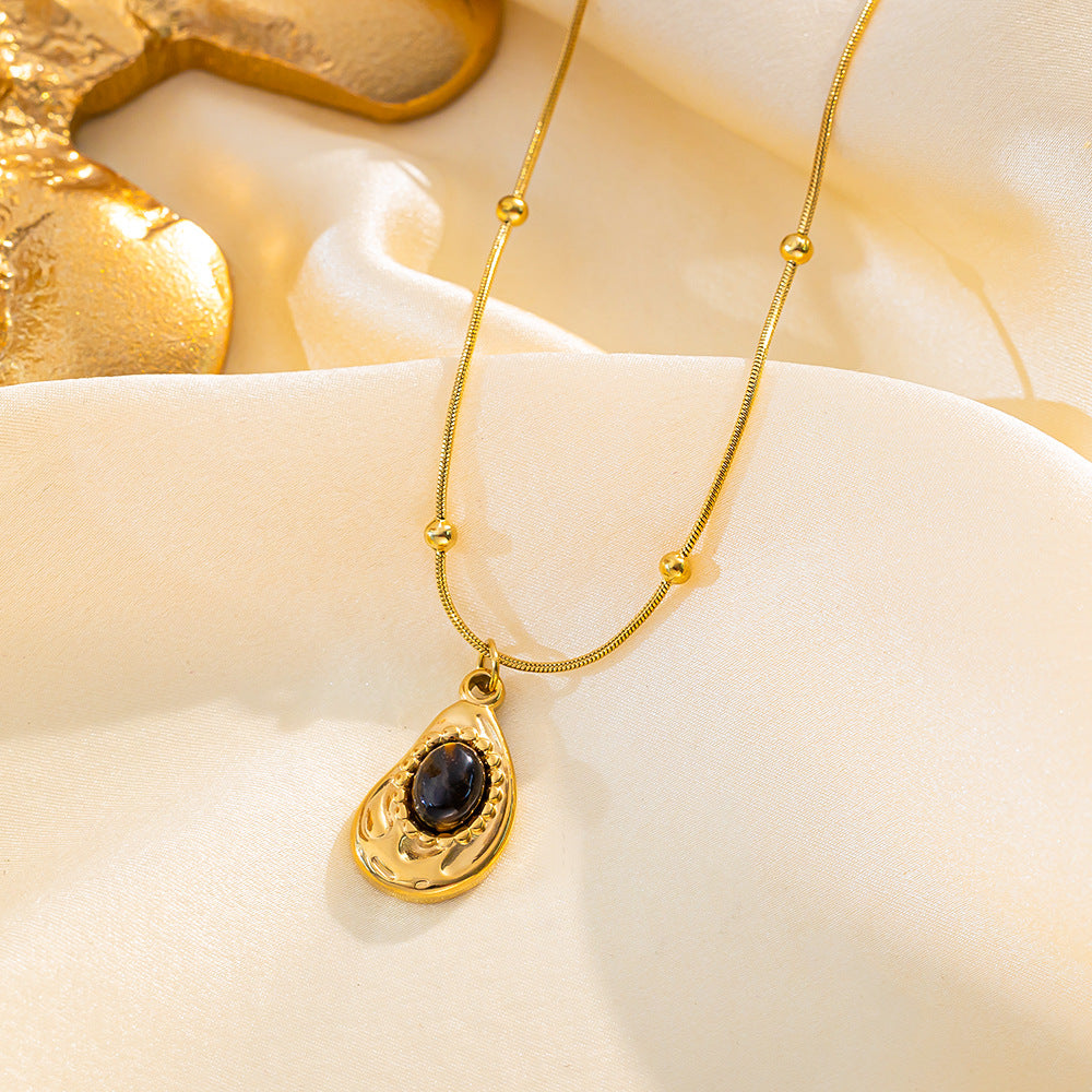 Wholesale  Titanium Steel Tiger Eye Pendant  Accessories Necklace