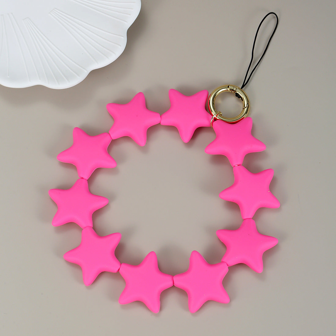Wholesale Colorful Silicone Star Cute Wristlet Keychain