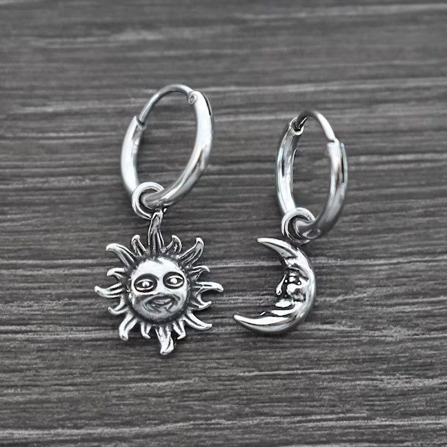 Wholesale  Sun Moon Pendant Earrings
