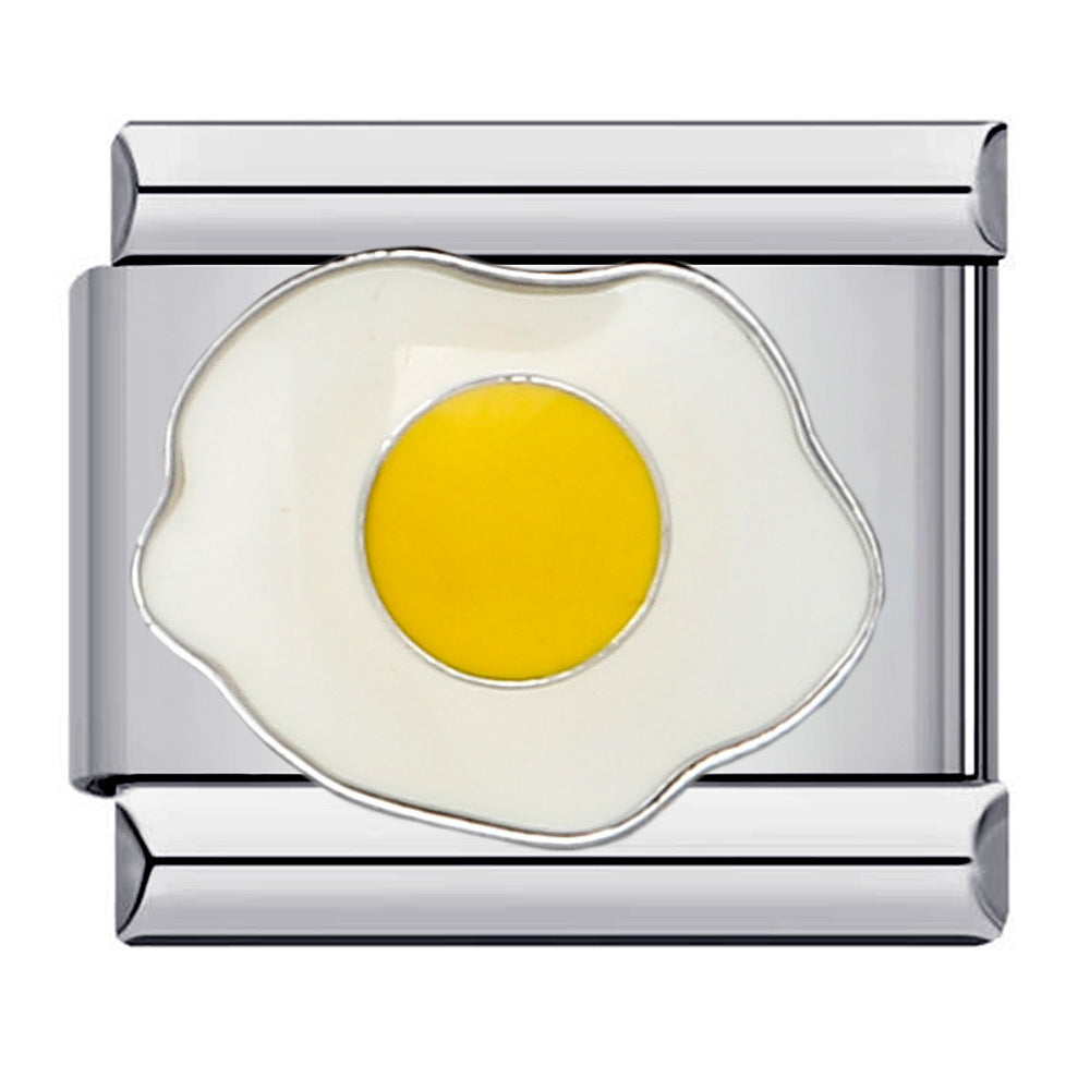 Wholesale Italian Charm Bracelet 9mm DIY Welded Oil-Drip Cartoon  Creative Stainless Steel Composable Bracelet