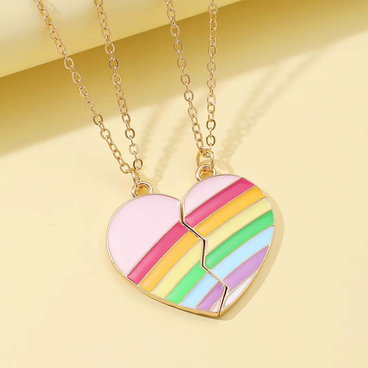 Wholesale Alloy star moon  and sun interlocking best friend necklaces