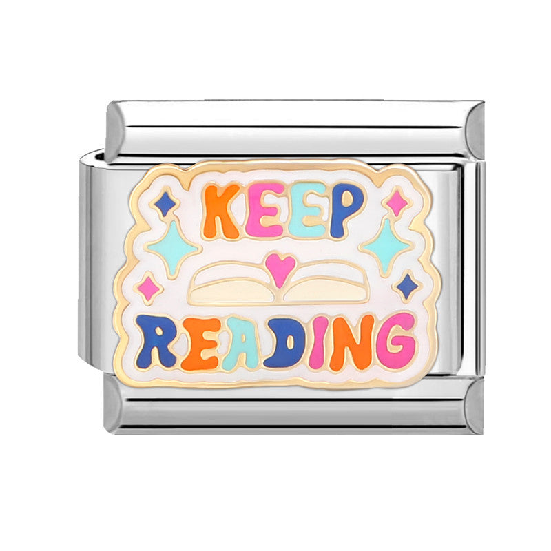 Wholesale  Italian Charm Bracelet 9mm DIY Splicing Removable Orange Holiday Collection Titanium Steel  Composable Bracelet