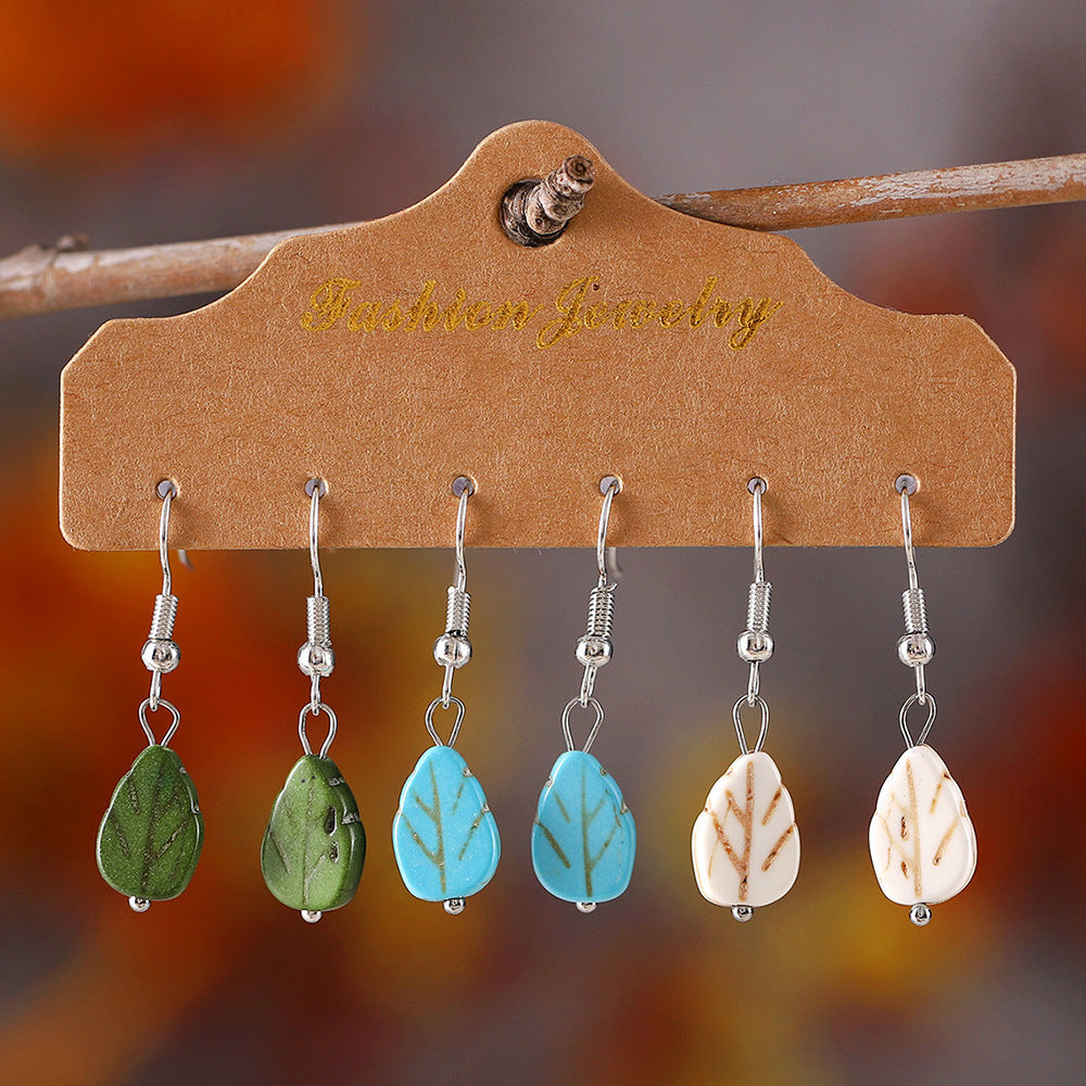 Wholesale  Leaf Pendant Earrings