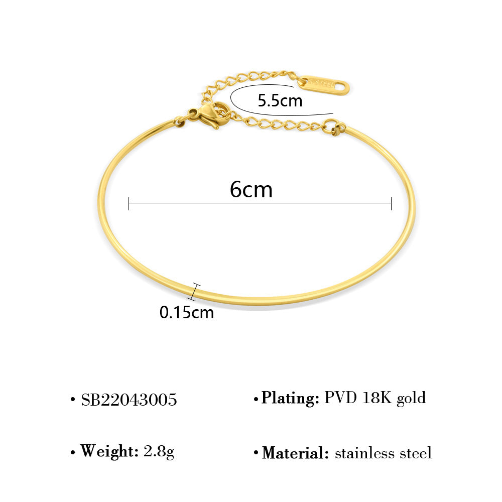 Wholesale Titanium Steel Beach Metal Flower Moon Diamond Bracelet