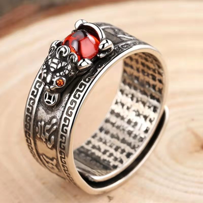 Wholesale Men's Pixiu Ruby Ring ACC-RS-Nisen006