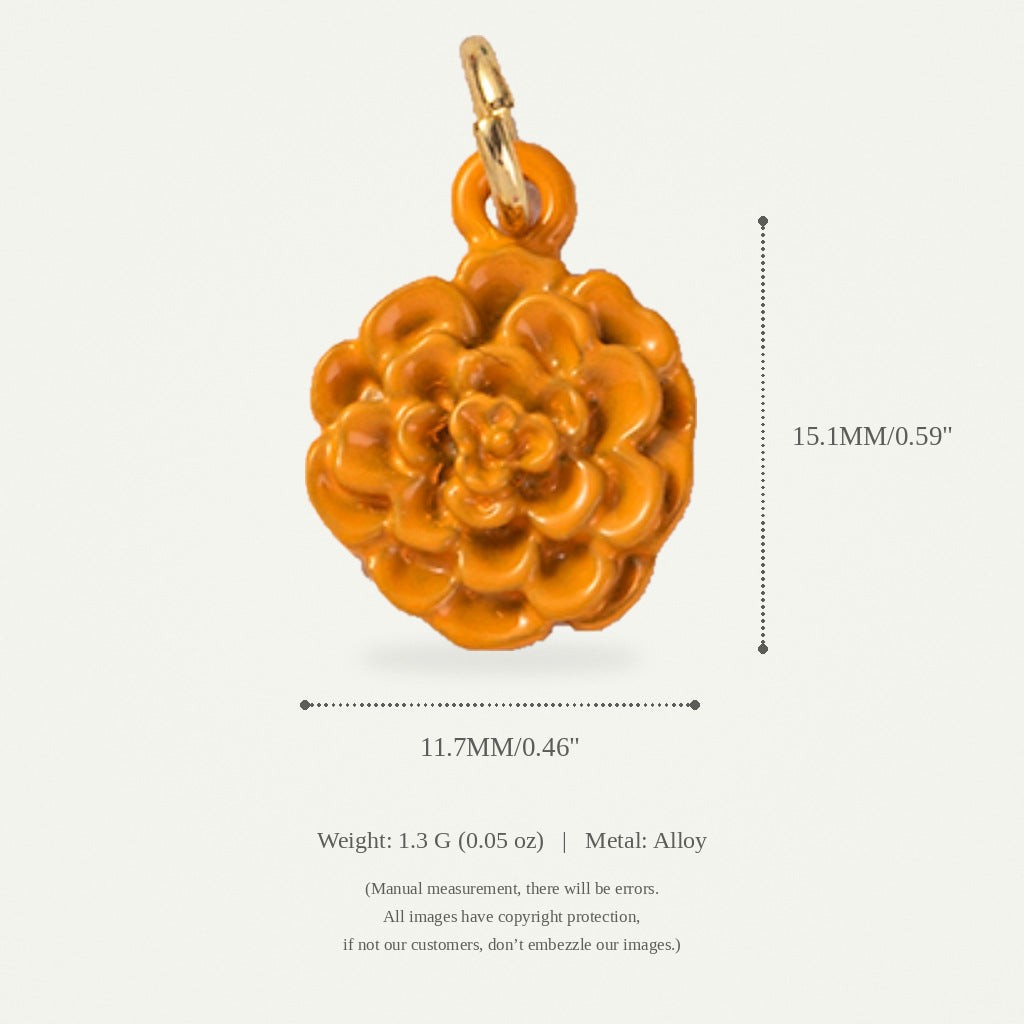 Wholesale Alloy Floral Pendant Charms 3D Lily DIY Necklace Jewelry Making Accessory Stylish Gift For Party Boutique Resale
