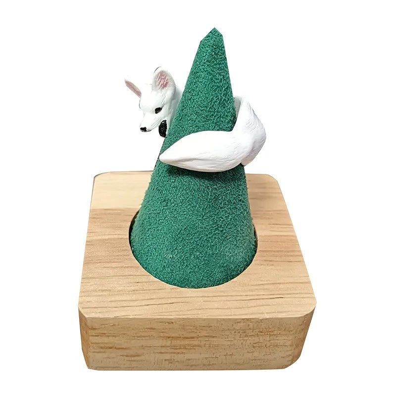 Wholesale Cute Fox Oil Drop Metal Ring