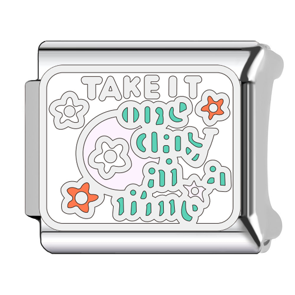 Wholesale    Italian Charm Bracelet 9mm DIY macaron-colored Creative Stainless Steel Composable Bracelet