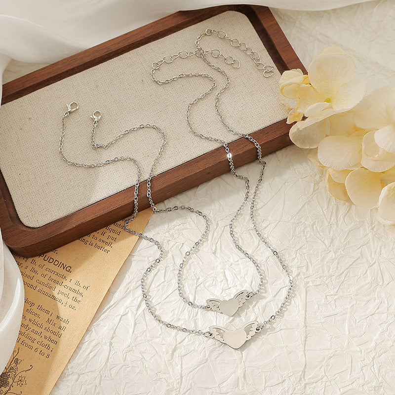 Wholesale Stainless steel necklace animal hollow clavicle chain