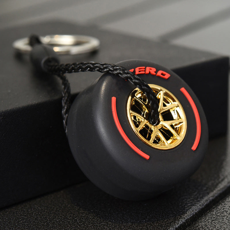 Wholesale Soft Rubber Small Tire Keychain Lanyard Keychain ACC-KC-WoAn007