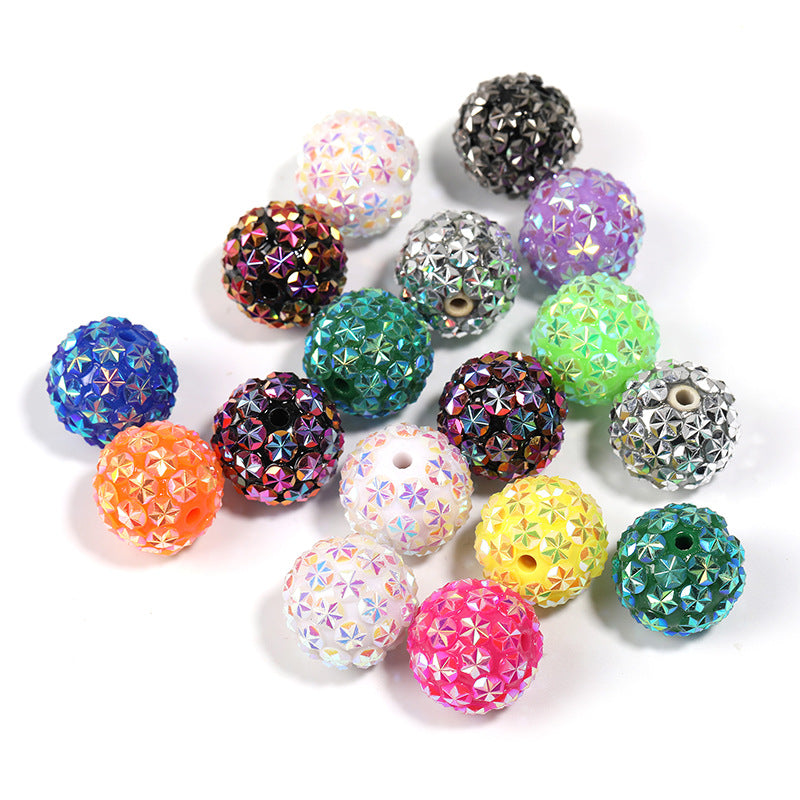 Wholesale 50pcs 20mm Snowflake Resin Diy Acrylic Beads Beaded Pen Accessories ACC-BDS-BLG142