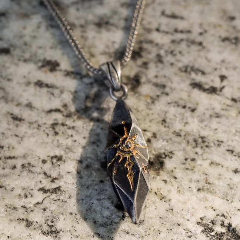 Wholesale Wishing Stone Men' s Titanium Steel Necklace Fashion Accessory Boutique Resale
