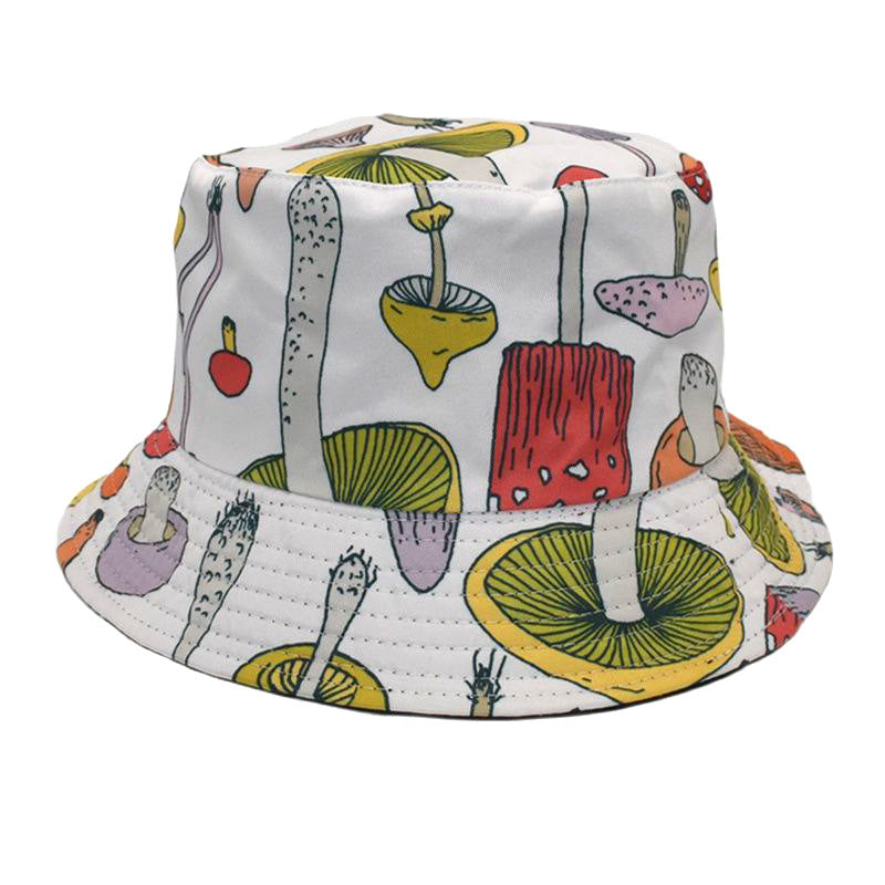 Wholesale Colorful Mushroom Pattern Bucket Hat ACC-HT-ShunMa003
