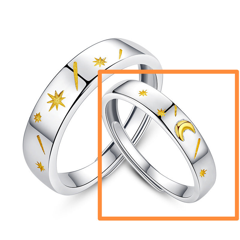 Wholesale Light Luxury Star Couple Open Adjustable Ring ACC-RS-Nisen005