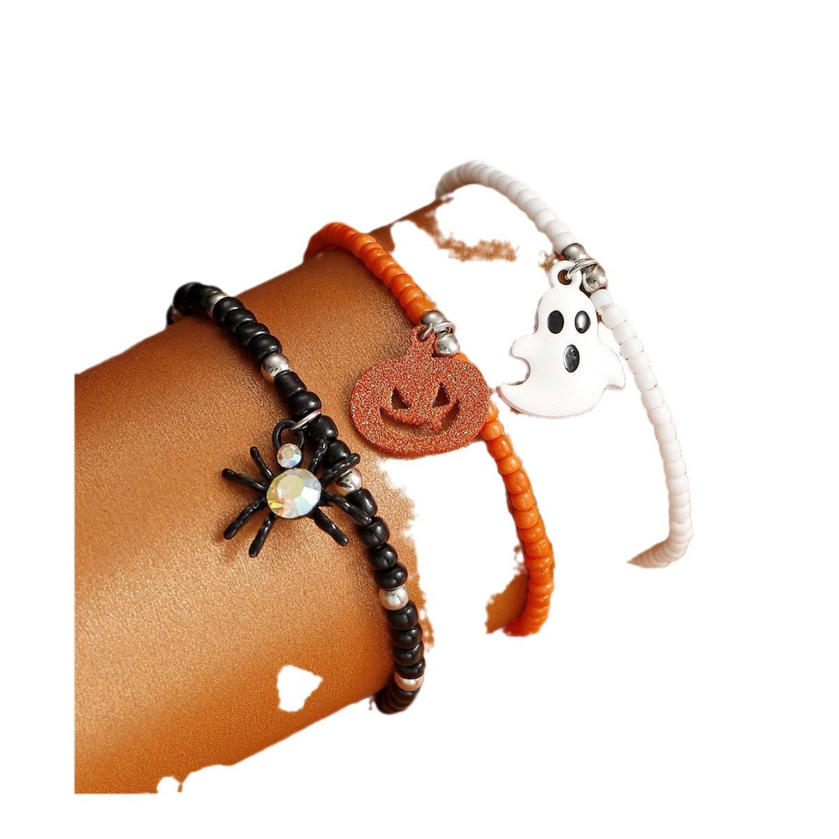 Wholesale   funny  ghost pumpkin beaded combination bracelet