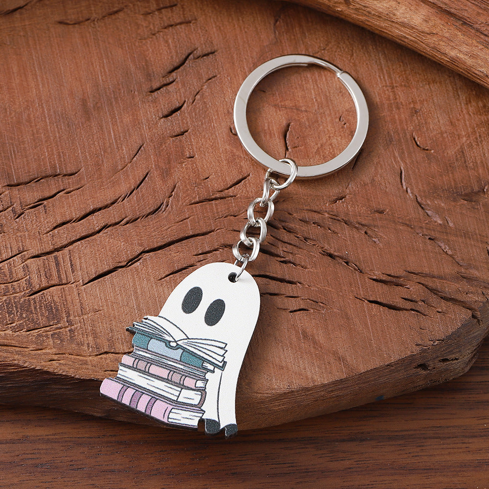 Wholesale  Book Ghost Hanging Ornaments Keychain
