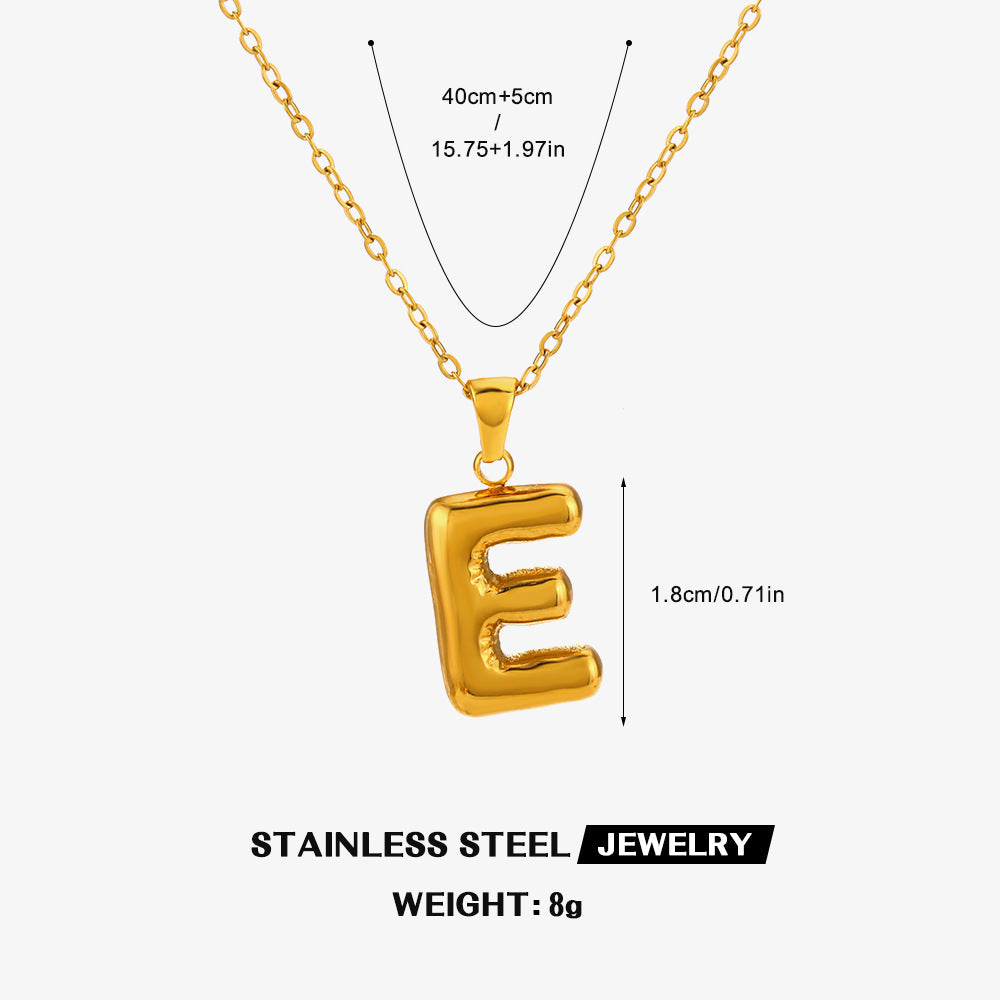 Wholesale stainless steel 26 letter necklace