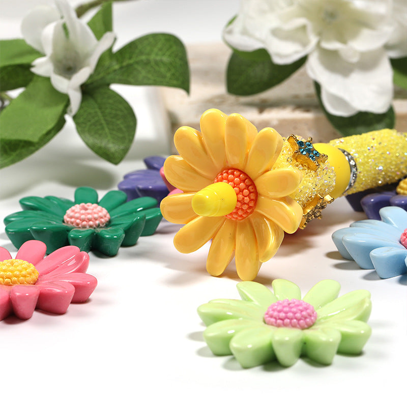 Wholesale 50pcs DIY Resin Accessories Small Daisy Five-petal Flower Beads Fancy Beads ACC-BDS-BLG029